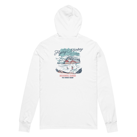 Flying Monkey Ski Lodge Breckenridge LS Hooded Tee