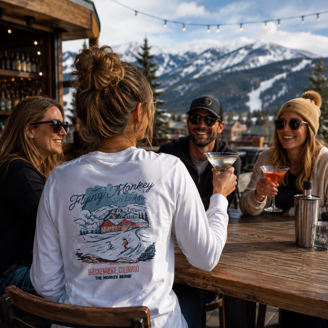 Flying Monkey Ski Lodge Breckenridge LS Tee